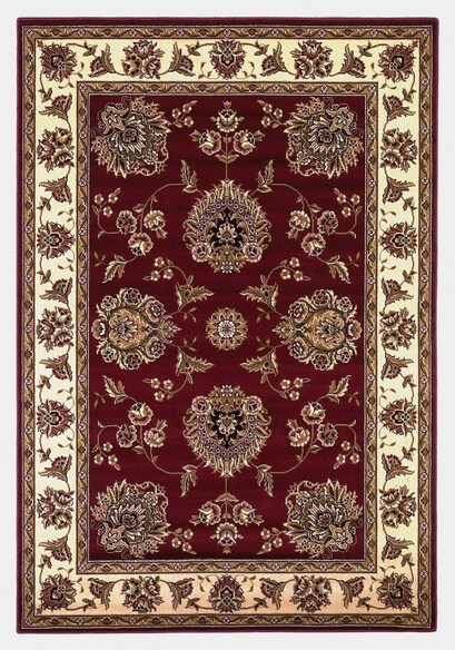 KAS Cambridge  7340 Red/Ivory Floral Mahal